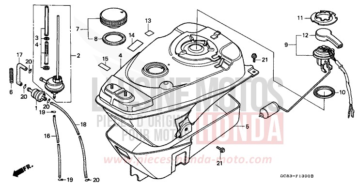 KRAFTSTOFFTANK von SCV 100 Lead BLAZE RED (R120) von 1989